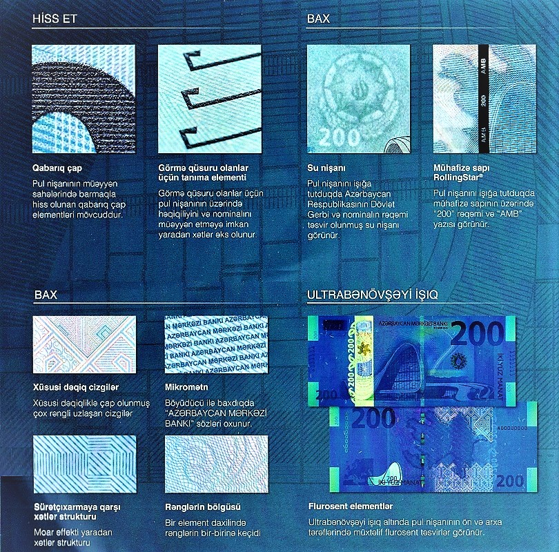 200 manatlıq əksinaslar dövriyyəyə buraxılır -  FOTO